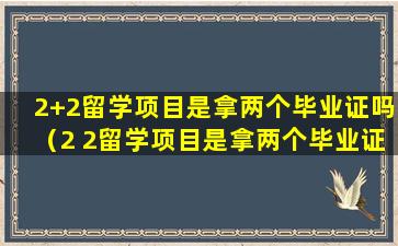 2+2留学项目是拿两个毕业证吗（2 2留学项目是拿两个毕业证吗）